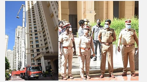 உயரமான கட்டிடங்களில் சிக்கியவர்களை மீட்கும் ஒத்திகை: தீயணைப்புத்துறை டிஜிபி ஜாபர் சேட் ஆய்வு