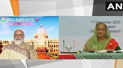 இந்தியா- வங்கதேசம் இடையே ரயில் பாதை தொடக்கம்: பிரதமர் மோடி- ஷேக் ஹசீனா பங்கேற்பு