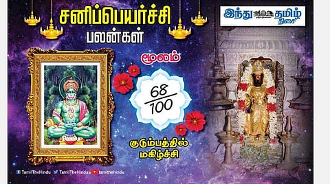 சனிப்பெயர்ச்சி பலன்கள் ; மூலம் நட்சத்திர அன்பர்களே! வாக்குவாதம் வேண்டாம்; எதிலும் கவனம் தேவை; எதிரிகள் தொல்லை; காரியத்தில் தடை! 
