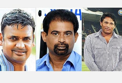 தேர்வுக் குழுத் தலைவராக நியமிக்கப்பட்ட சேத்தன் சர்மா(நடுவில்) உறுப்பினர்கள் குருவில்லா(இடது) மொகந்தி(வலது)
