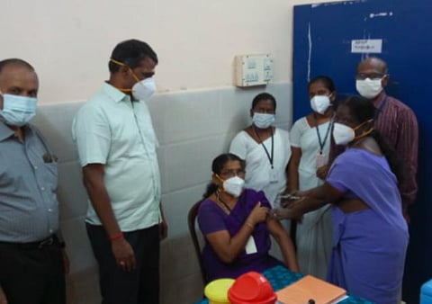 கரோனா தடுப்பூசி ஒத்திகை