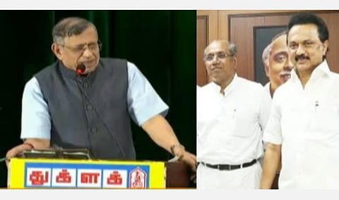 துக்ளக் விழாவில் குருமூர்த்தியின் பேச்சு; நீதித்துறைக்கு களங்கம் விளைவிக்கும் செயல்: திமுக கண்டனம்
