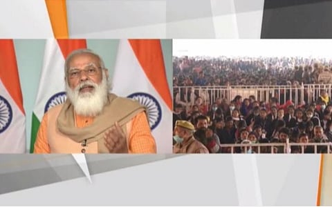 பிரதமர் மோடி இன்று காலை காணொலி வாயிலாக சவுரி சவுரா நூற்றாண்டு விழா நிகழ்ச்சிகளைத் தொடங்கி வைத்தார்.