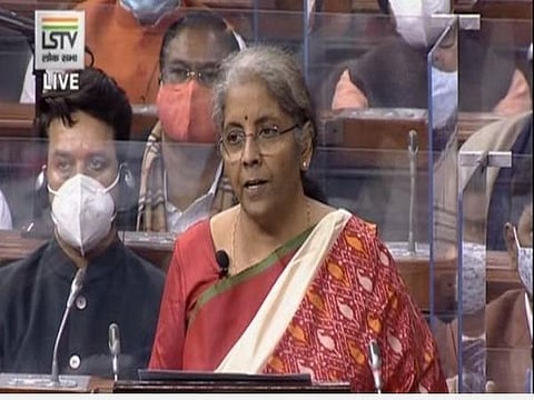மத்திய நிதி அமைச்சர் நிர்மலா சீதாராமன் : கோப்புப்படம்