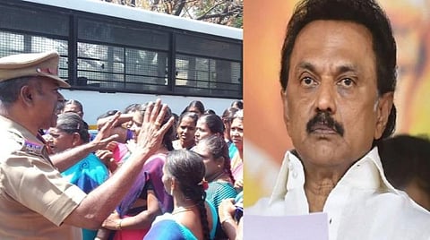 இரட்டை வேடம் போடும் எடப்பாடி அரசு: அங்கன்வாடி ஊழியர்கள் கைதைக் கண்டித்து ஸ்டாலின் முகநூலில் பதிவு