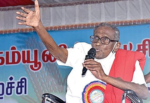 மதுரை மாநாட்டில் தனது கடைசி உரையாற்றிய தா.பாண்டியன்