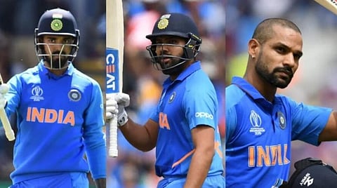 கேஎல் ராகுல், ரோஹித் சர்மா, ஷிகர் தவண் : கோப்புப்படம்