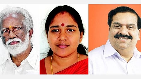 கும்மனம் ராஜசேகரன், ஷோபா சுரேந்திரன், கிருஷ்ணதாஸ்