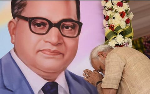 அம்பேத்கரின் 130வது பிறந்தநாள்: பிரதமர் மோடி அஞ்சலி