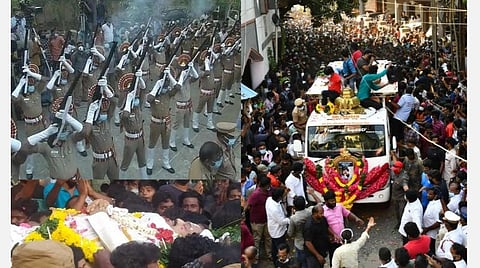 போலீஸ் மரியாதையுடன் 78 குண்டுகள் முழங்க விவேக் உடல் தகனம்: திரையுலகினர் கண்ணீர் அஞ்சலி
