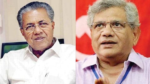 கேரள முதல்வர் பினராயி விஜயன், மார்க்சிஸ்ட் கம்யூனிஸ்ட் கட்சியின் பொதுச்செயலாளர் சீதாராம் யெச்சூரி | கோப்புப்படம்