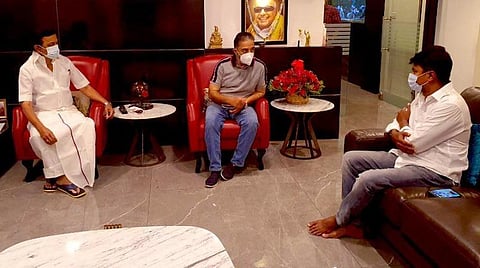 ஸ்டாலினுடன் கமல்ஹாசன் சந்திப்பு: முதல்வரானதற்கு வாழ்த்து 