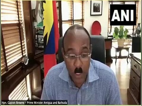 ஆன்டிகுவா மற்றும் பர்படாஸ் பிரதமர் கேஸ்டன் பிரவுன் | படம் ஏஎன்ஐ