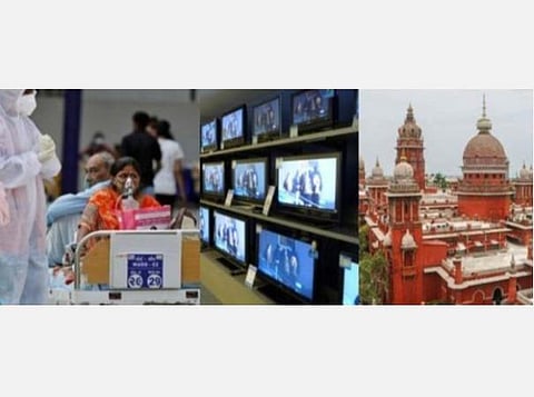 தொலைக்காட்சிகளில் கரோனா விழிப்புணர்வு நிகழ்ச்சி உத்தரவிடக் கோரி வழக்கு:  உயர் நீதிமன்றம் மறுப்பு