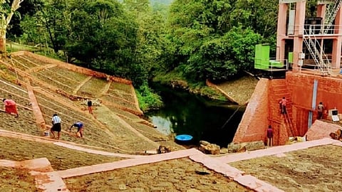 முல்லைப் பெரியாறு அணையில் தலை மதகுப் பகுதி தூய்மைப்படுத்தப்பட்டு வர்ணம் பூசும் பணி நடைபெற்று வருகிறது.