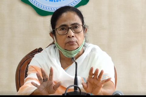 மேற்கு வங்க முதல்வர் மம்தா பானர்ஜி  பேட்டி அளித்த காட்சி | படம்: ஏஎன்ஐ.