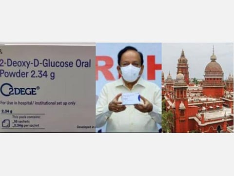 2 டிஜி கரோனா எதிர்ப்பு மருந்து; விற்பனைக்குக் கொண்டுவரக் கோரி வழக்கு: மத்திய அரசுக்கு உயர் நீதிமன்றம் நோட்டீஸ்