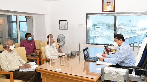 காணொலிக் காட்சி வாயிலாக நடைபெற்ற காவிரி நதிநீர் ஆணையத்தின் 12-வது கூட்டம்.