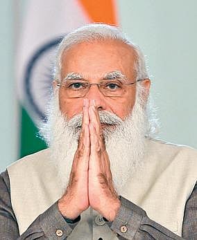 மத்திய சுகாதாரத் துறை, வெளியுறவுத் துறை சார்பில் 'கோ வின் சர்வதேச மாநாடு' காணொலி வாயிலாக நேற்று நடைபெற்றது.  இதில் பிரதமர் நரேந்திர மோடி பங்கேற்று பேசினார்.படம்: பிடிஐ