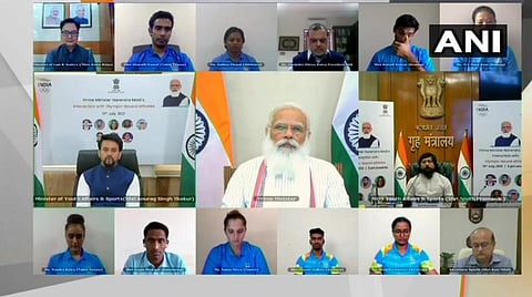 டோக்கியோ  ஒலிம்பிக் இந்திய அணி வீரர், வீராங்கனைகளுடன் பிரதமர் மோடி கலந்துரையாடல்