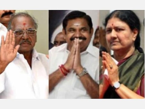 மதுசூதனன் உடல் நிலையை விசாரிக்க வந்த சசிகலா: அவசர அவசரமாக வெளியேறிய எடப்பாடி பழனிசாமி