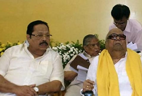 கருணாநிதி - அமைச்சர் துரைமுருகன்: கோப்புப் படம்.