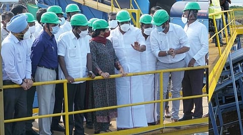 நெடுநாள் குப்பைகளை அகழ்ந்தெடுக்கும் பணி; கட்டிடக் கழிவுகள் மறுசுழற்சி: அமைச்சர் கே.என்.நேரு தொடங்கி வைத்தார்
