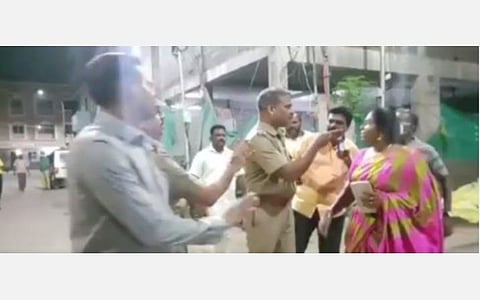 கல்யாணராமன் கைதின்போது அத்துமீறல்: போலீஸ் அதிகாரிகள் மீது பாஜக பெண் நிர்வாகி புகார்