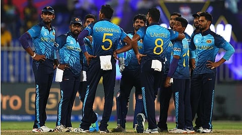 வெற்றி பெற்ற மகிழ்ச்சியில் இலங்கை அணி | படம் உதவி ட்விட்டர்