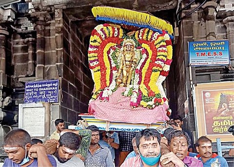 திருவண்ணாமலை அண்ணாமலையார் கோயிலில் தீப விழாவின் 8-ம் நாளான நேற்று மாலை பிச்சாண்டவர் உற்சவம் நடைபெற்றது.