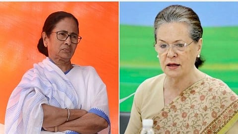 திரிணமூல் காங்கிரஸ் கட்சித் தலைவர் மம்தா பானர்ஜி, காங்கிரஸ்தலைவர் சோனியா காந்தி | கோப்புப்படம்