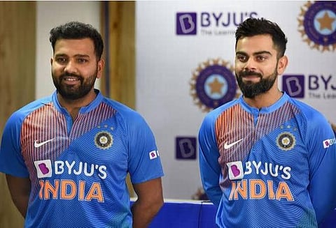 இந்தியஅணியின் கேப்டன் ரோஹித் சர்மா, விராட்கோலி  |படம் உதவி ட்விட்டர்