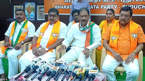 'சட்டம் தன் கடமையை செய்யும்' - புதுச்சேரி பாஜக நிர்வாகி கைது குறித்து அமைச்சர்  நமச்சிவாயம் கருத்து