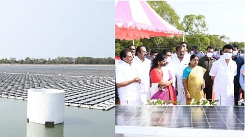 தூத்துக்குடி SPIC நிறுவனத்தின் தொழிற்சாலை வளாகத்தில் அமைக்கப்பட்டுள்ள இந்தியாவின் முதல் மற்றும் மிகப் பெரிய மிதக்கும்  சூரிய மின்சக்தி நிலையத்தை தமிழக முதல்வர் மு.க. ஸ்டாலின் இன்று திறந்து வைத்தார்.