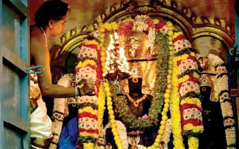 திருநாகேஸ்வரம், கீழப்பெரும்பள்ளத்தில் மார்ச் 21-ல் ராகு, கேது பெயர்ச்சி விழா: இன்று லட்சார்ச்சனை தொடக்கம்