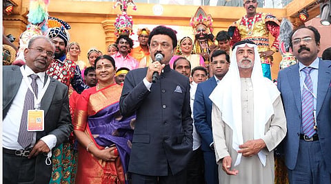 உலகத் தமிழர்களுக்காக குரல் கொடுத்து பாதுகாப்பதை தமிழக அரசு தொடரும்: துபாயில் முதல்வர் ஸ்டாலின் பேச்சு