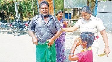 தி.மலையில் நேற்று குடும்பத்துடன்  தற்கொலைக்கு முயன்ற ஓட்டுநர் கார்த்திகேயன்.
