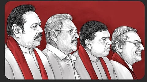 பிரதமர் மகிந்தா,அதிபர் கோத்தபய  உள்ளிட்ட ராஜபக்சே குடும்பத்தினர்