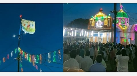 காரைக்கால் தக்களூரில் புனித செபஸ்தியார் ஆலய ஆண்டுத் திருவிழாவையொட்டி நடைபெற்ற கொடியேற்றம்