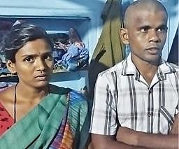 நாமக்கல் அருகே சிறுமி கடத்தல் வழக்கில் கைதான மணிகண்டன், அவரது மனைவி பொன்னுமணி.