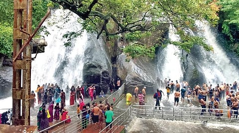 குற்றாலம் அருவிகளில் நீர் வரத்து அதிகரிப்பு