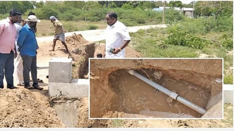 கிள்ளை பேரூராட்சிக்கு உட்பட்ட 4- வது  வார்டு யாதவர் தெருவுக்கு 10 ஆண்டுகளாக குடிநீர் செல்லாமல் இருந்த குடிநீர் குழாயை பேரூராட்சி ஊழியர்கள் சரி செய்து, குடிநீர் வழங்கினர்.