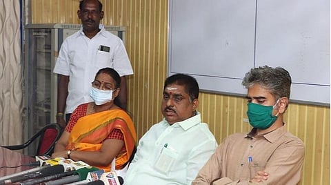 புதுச்சேரி கல்வி அமைச்சர் நமச்சிவாயம்.