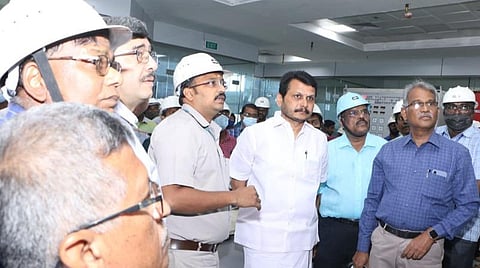 வடசென்னை அனல் மின் நிலையத்தில் மின்சாரத்துறை அமைச்சர் செந்தில்பாலாஜி ஆய்வு மேற்கொண்டார்