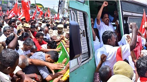 மதுரையில் போலீஸ் மீது தாக்குதல்: சு.வெங்கடேசன் எம்.பி  உள்பட 450 பேர் மீது வழக்கு