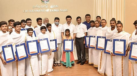 அர்ச்சகர் பயிற்சிப் பள்ளிகளை முதல்வர் ஸ்டாலின் தொடங்கி வைத்தார்
