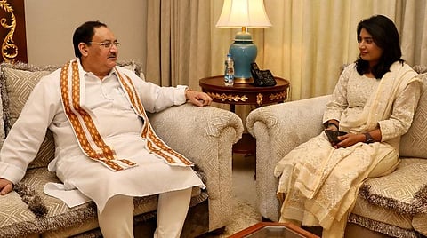 ​ஜே.பி. நட்டாவை சந்தித்தார் மிதாலி ராஜ் - நடிகர்கள், விளையாட்டு வீரர்களுக்கு வலைவீசும் பாஜக