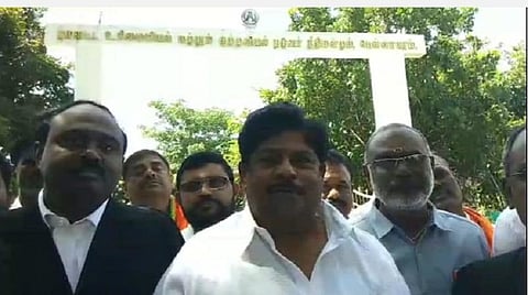 தருமபுரியில் பாஜகவின் மாநில துணைத்தலைவர் கே.பி.ராமலிங்கம் செய்தியாளர்களை சந்திப்பு.
