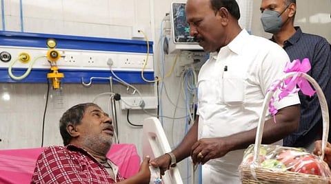 நடிகர் போண்டாமணியை நேரில் சந்தித்து நலம் விசாரித்த அமைச்சர் மா.சுப்ரமணியன்