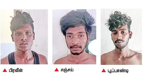 கமுதி அருகே பள்ளிக்குச் சென்ற மாணவிகளை கத்தியை காட்டி மிரட்டிய 3 பேர் கைது
